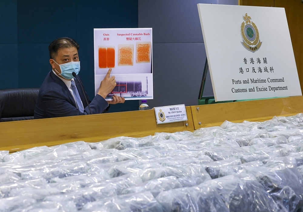 Hải quan Hồng Kông thu giữ nụ cần sa trị giá 97 tỷ đồng
