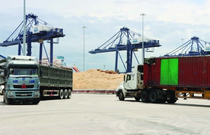 Hải quan Vũng Áng làm thủ tục xuất khẩu cho 146.540 tấn dăm gỗ