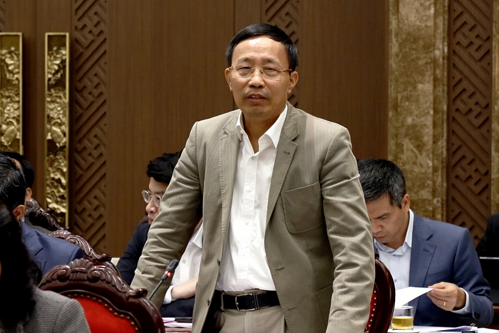 Tổng cục trưởng Nguyễn Văn Cẩn phát biểu tại buổi làm việc.
