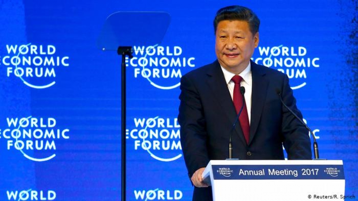 Chủ tịch Trung Quốc Tập Cận Bình phát biểu tại Diễn đàn Kinh tế Thế giới ở Davos. Ảnh: Reuters.